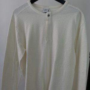 Zara Natural Textured Weave Irregular Shirt